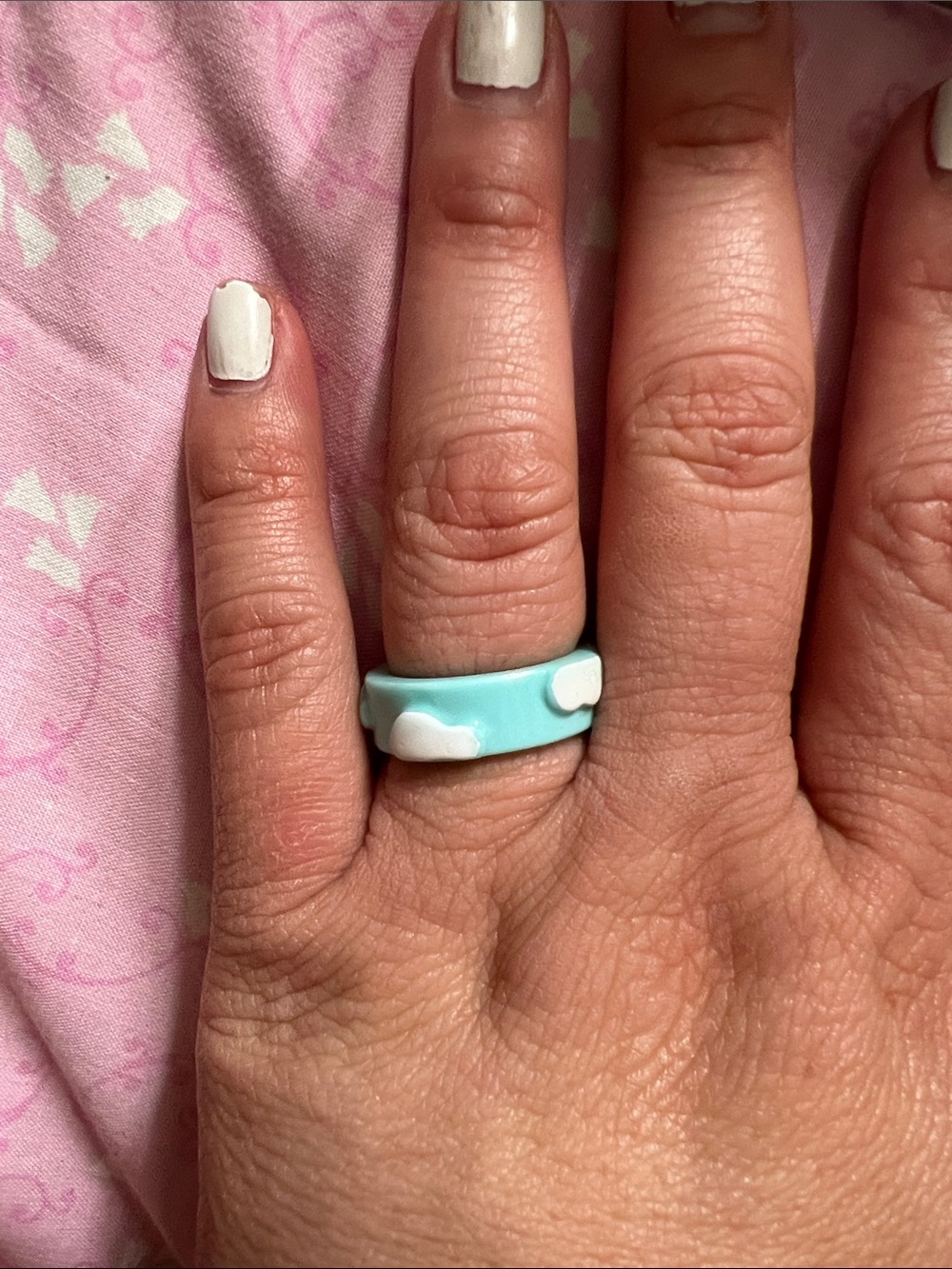 Turquoise Cloud Resin Ring – Women Jewelry